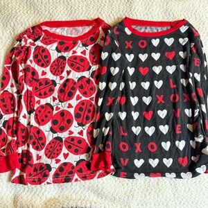 Little Sleepies Valentine Pajama Long Sleeve Tops Size 4T
